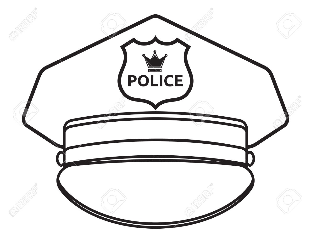 Cartoon Police Hat Clipart | Free Download Best Cartoon Police Hat - Free Printable Police Hat