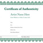 Certificate Of Authenticity Of An Art Print | Certificates Of   Fake Adoption Certificate Free Printable
