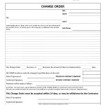 Change Order Form Template | Harley Special   Change Order Form   Free Printable Construction Contracts