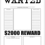 Character Wanted Posters | Free Printables | Resume Template Free   Literacy Posters Free Printable