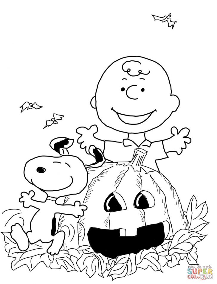 Free Printable Charlie Brown Halloween Coloring Pages