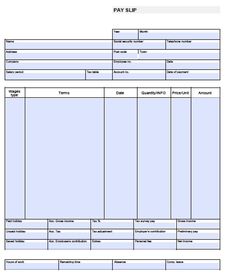 20  Free Pay Stub Templates Free Pdf Doc Xls Format Download Free