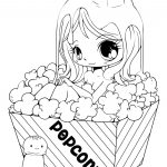 Chibi Popcorn Girl Coloring Page | Free Printable Coloring Pages   Free Printable Coloring Pages For Girls