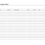 Childcare Sign In Sheet 6 Columns Landscape   Download This Free   Free Printable Sign In Sheet