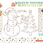 Christmas Activity Placemat (Free Printable}   Three Little Monkeys   Free Printable Christmas Placemats For Adults