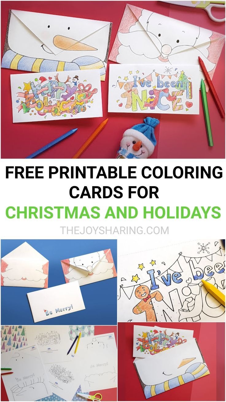 Christmas And Holiday Cards - Free Printable Coloring Cards - Christmas Cards For Grandparents Free Printable