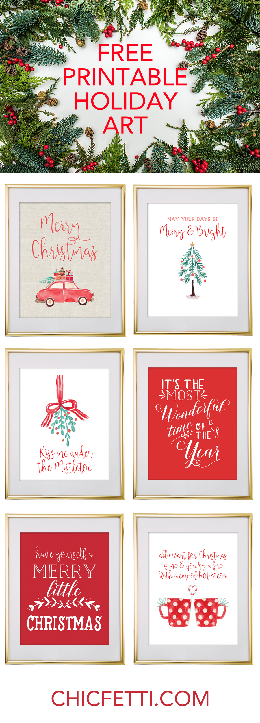 Christmas Free Printable Wall Art - Download Free Christmas Art - Free Printable Christmas Decorations