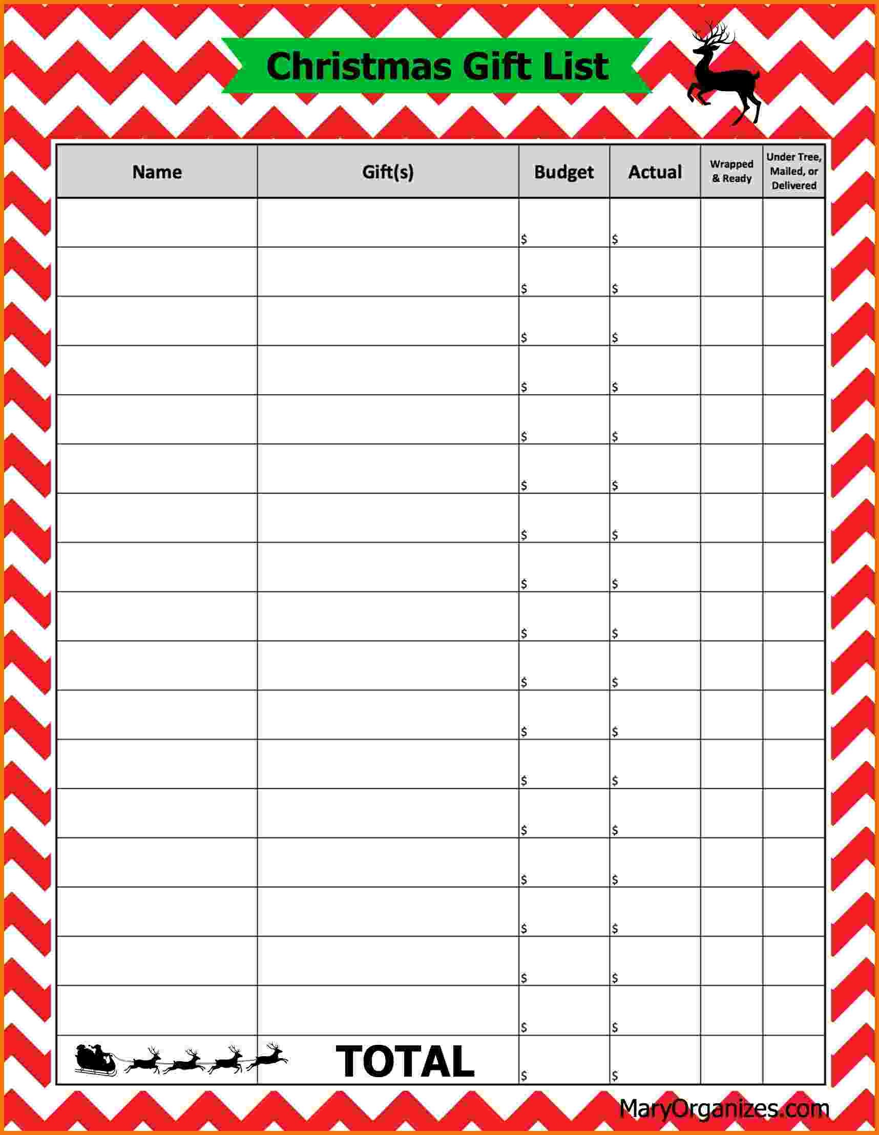 Christmas List Printable Template - Tutlin.psstech.co - Free Printable Christmas List Maker