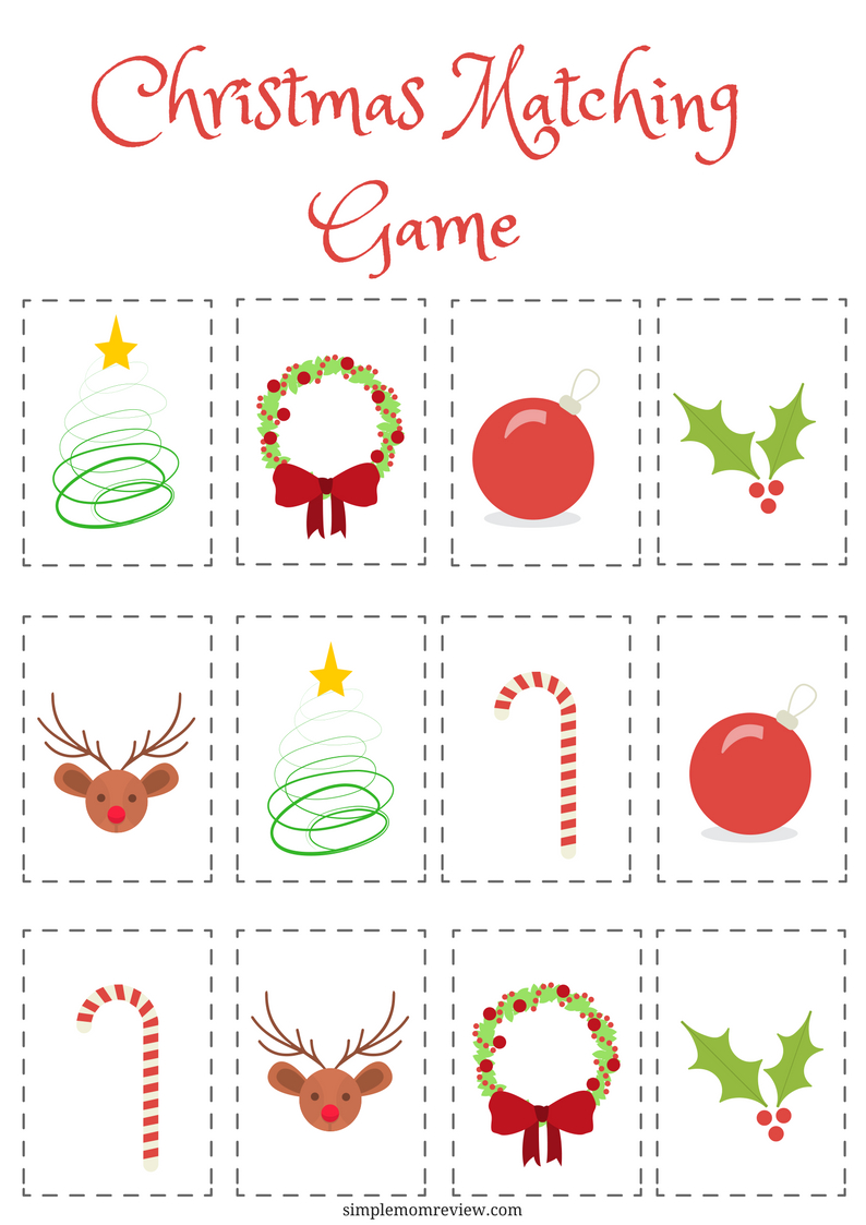 Christmas Matching Game: Free Printable | Free Printables | Matching - Free Printable Matching Cards