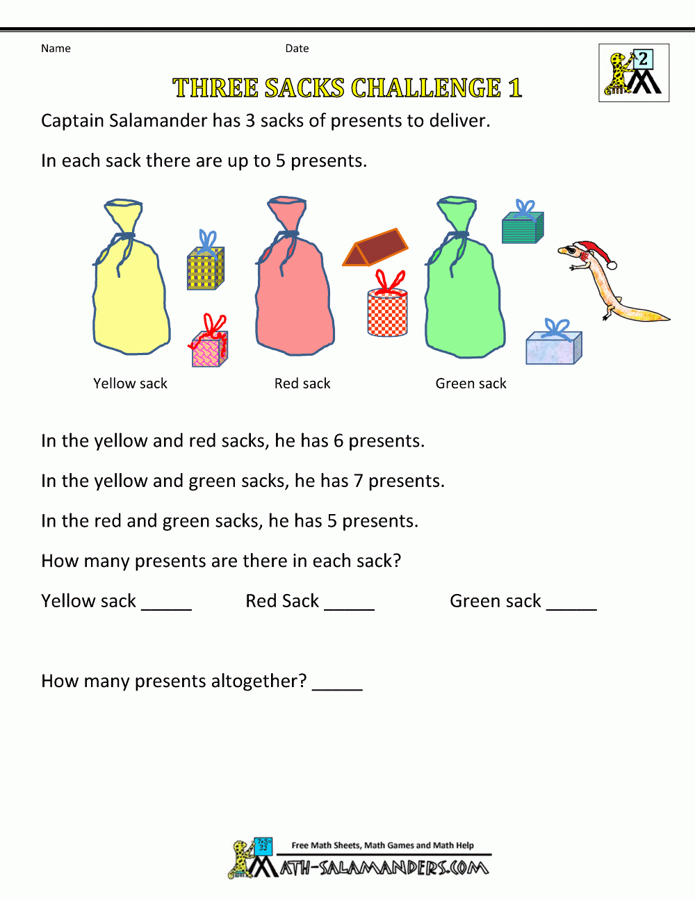 Christmas Math Worksheets - Free Printable Christmas Worksheets For Third Grade