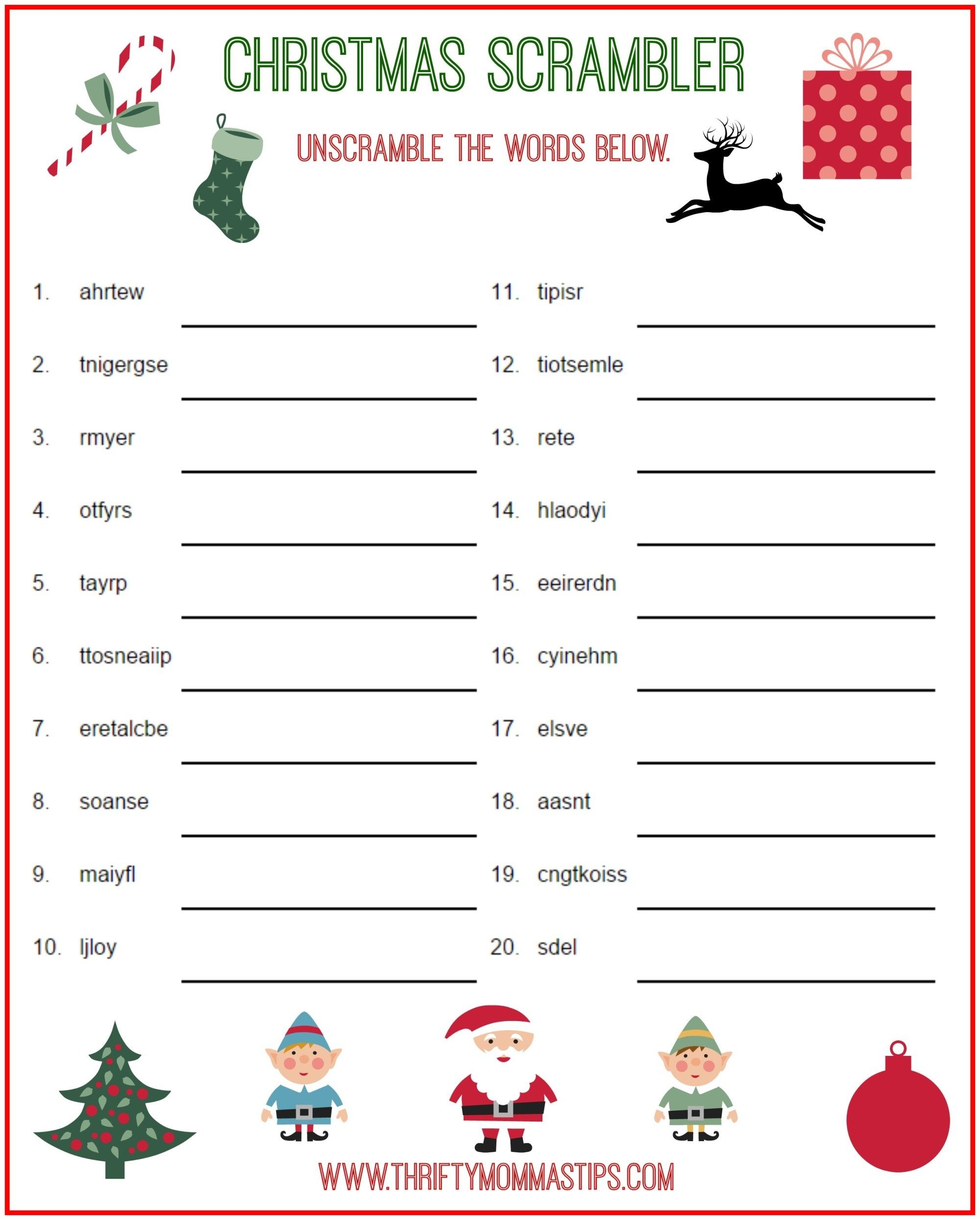 Christmas Scrambler Free Kids Puzzle Printables | Christmas Family - Christmas Song Scramble Free Printable