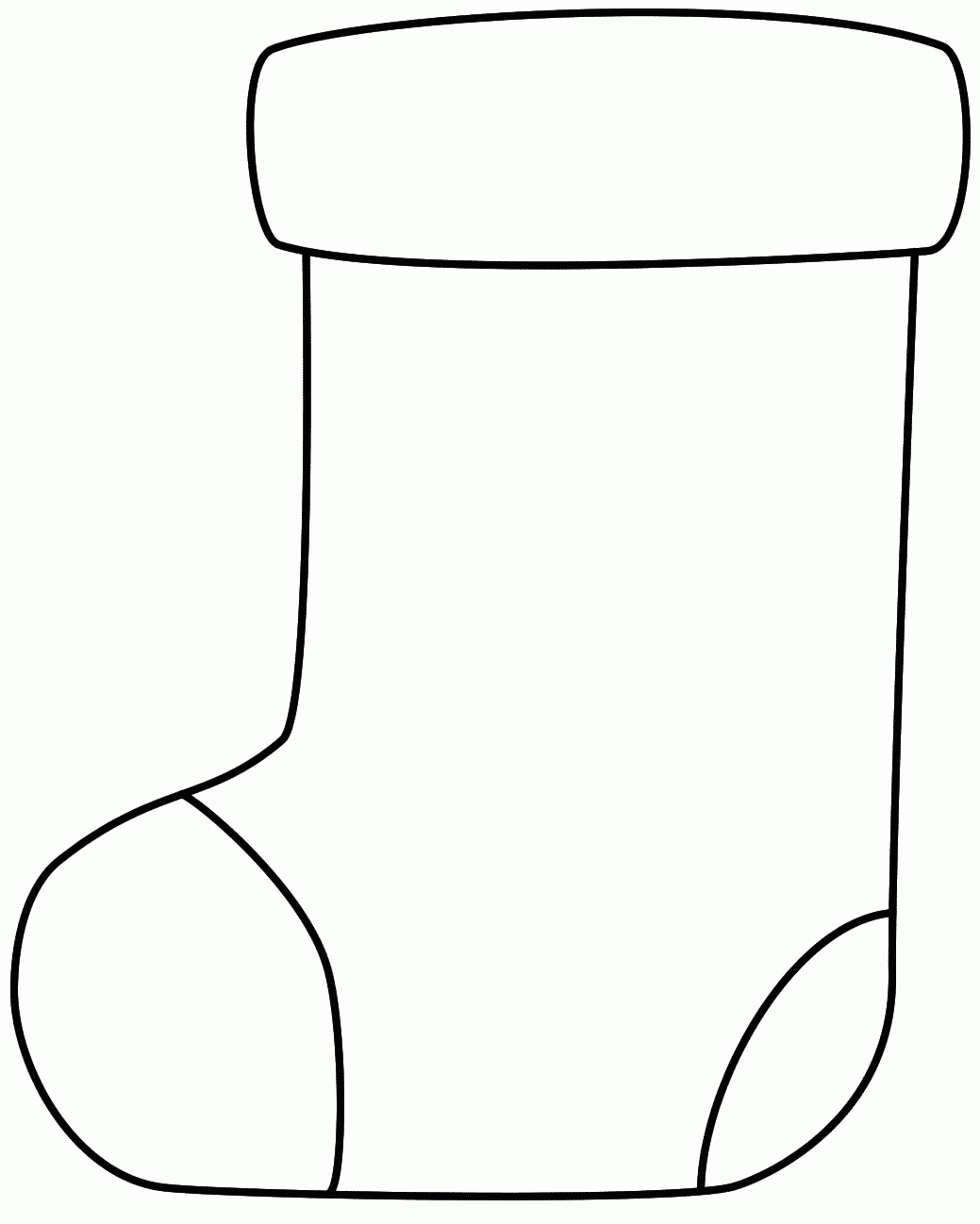 Christmas Stocking Coloring Sheet Stockings Pages 100 Gift Socks