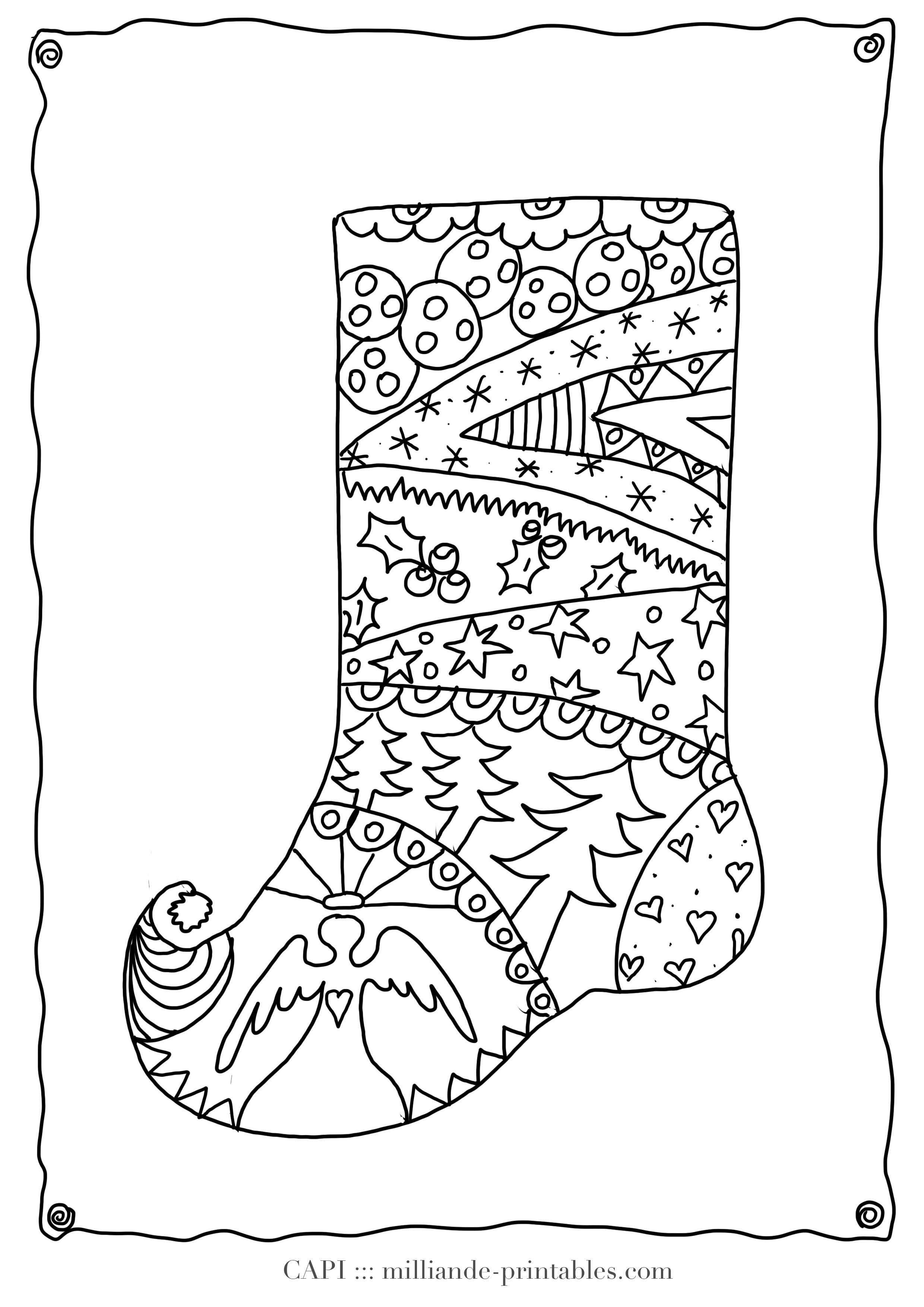 Christmas Stocking To Color Free Printable Christmas Coloring Pages - Free Printable Christmas Coloring Pages For Kids