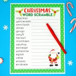 Christmas Word Scramble Printable   Happiness Is Homemade   Unscramble Word Games Printable Free