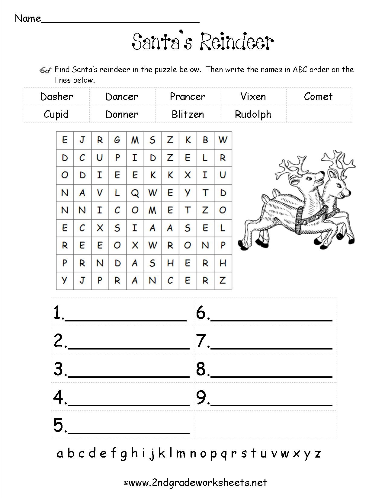 Free Printable Christmas Worksheets Free Printable