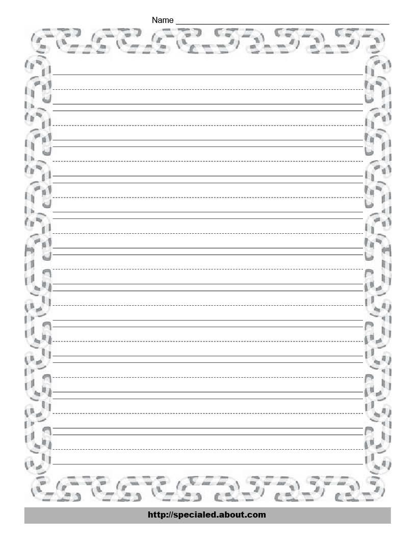 Christmas Writing Paper With Decorative Borders - Free Printable Christmas Writing Paper With Lines