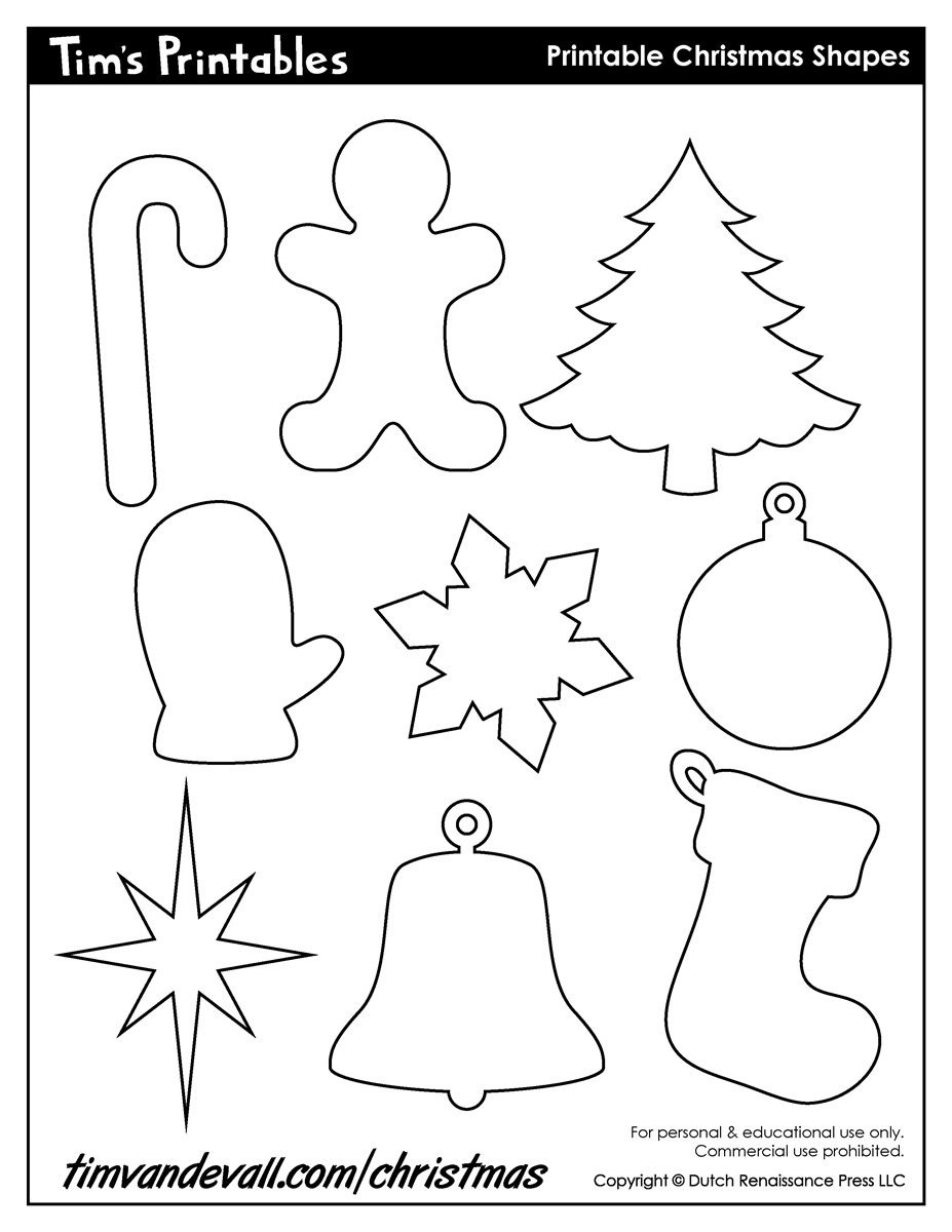 Christmasble Templates Images Design Shapes Decorations Card Free - Free Printable Christmas Cutouts