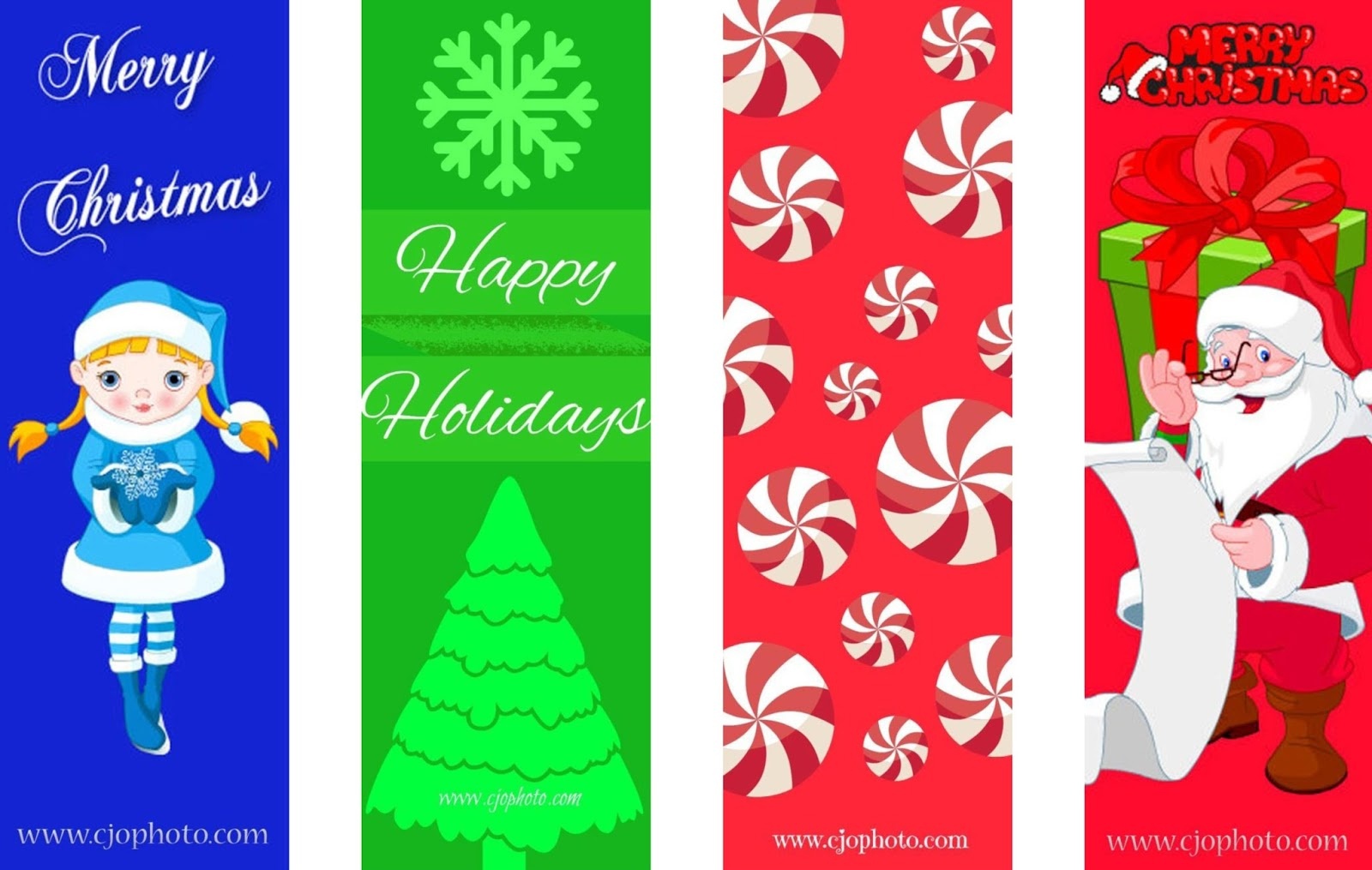 5 Images Of Free Printable Christmas Bookmarks To Color | Crafts - Free ...