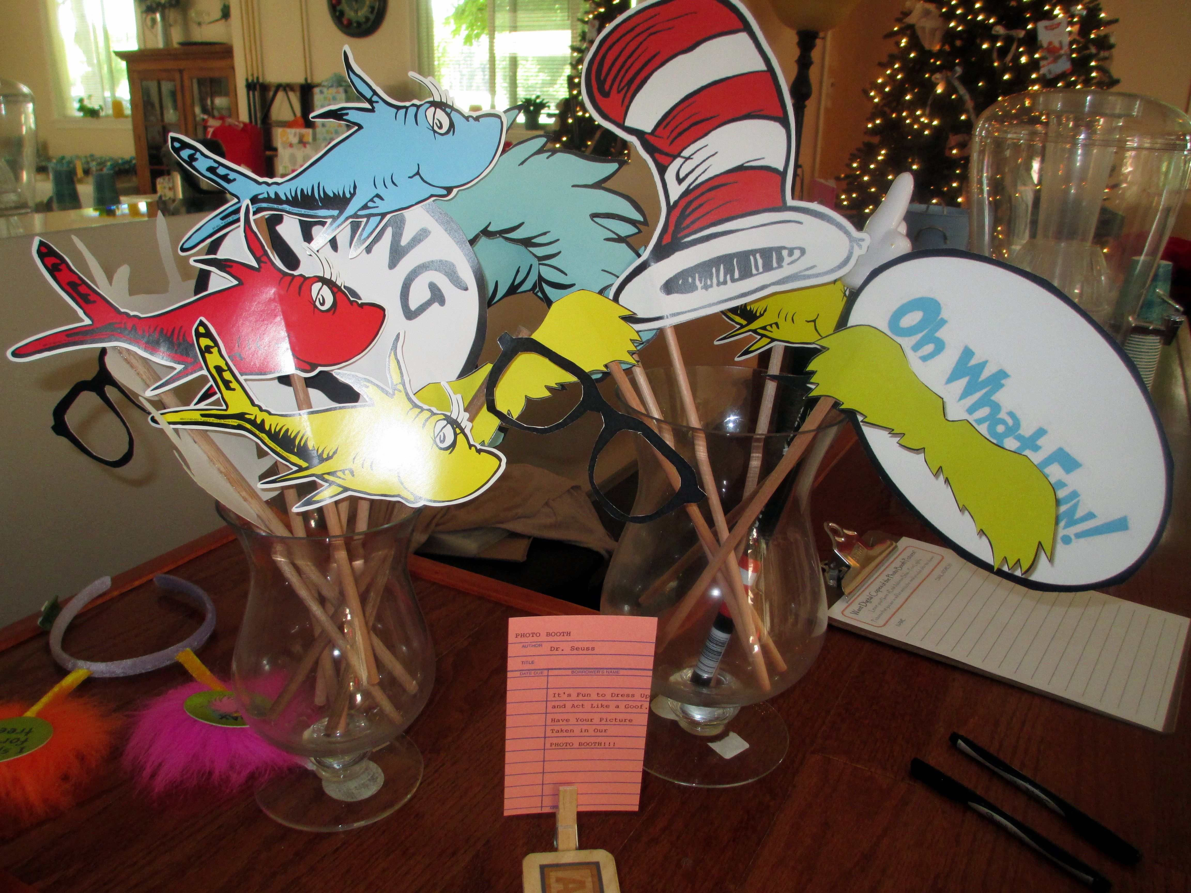 Click Here To Download Free Dr. Suess Photo Booth Props! A Photo - Free Printable Dr Seuss Photo Props