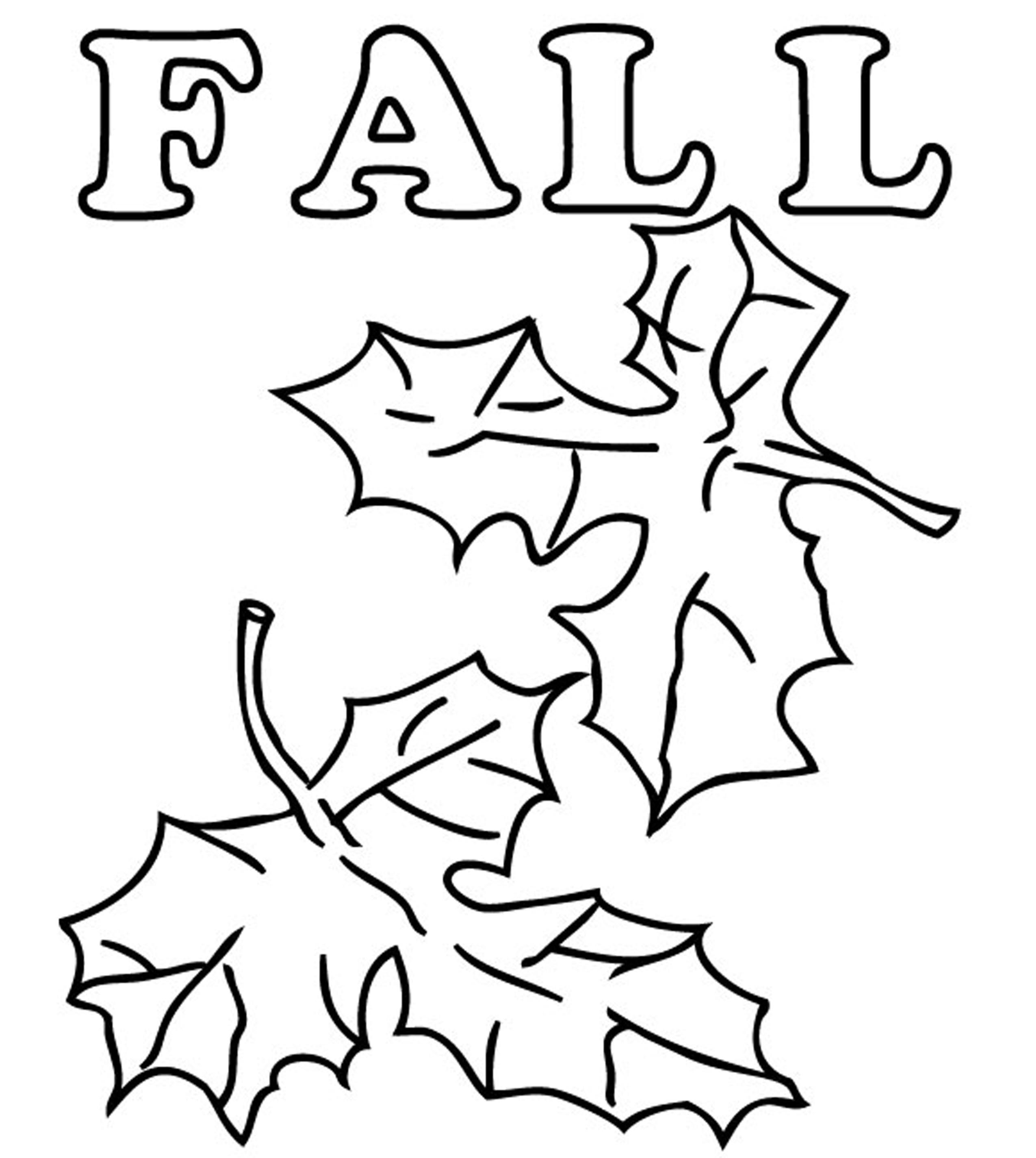 Coloring: Autumn Leaves Coloring Pages. - Free Printable Fall Leaves Coloring Pages