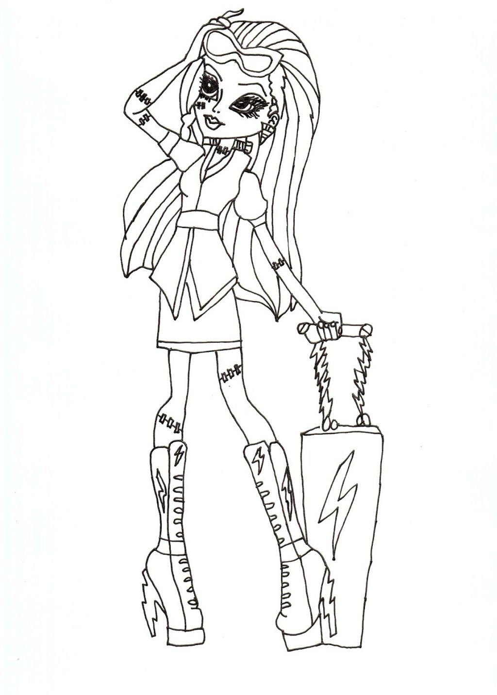 Coloring Ideas : Free Printable Monster High Coloring Pages For Kids - Monster High Free Printable Pictures