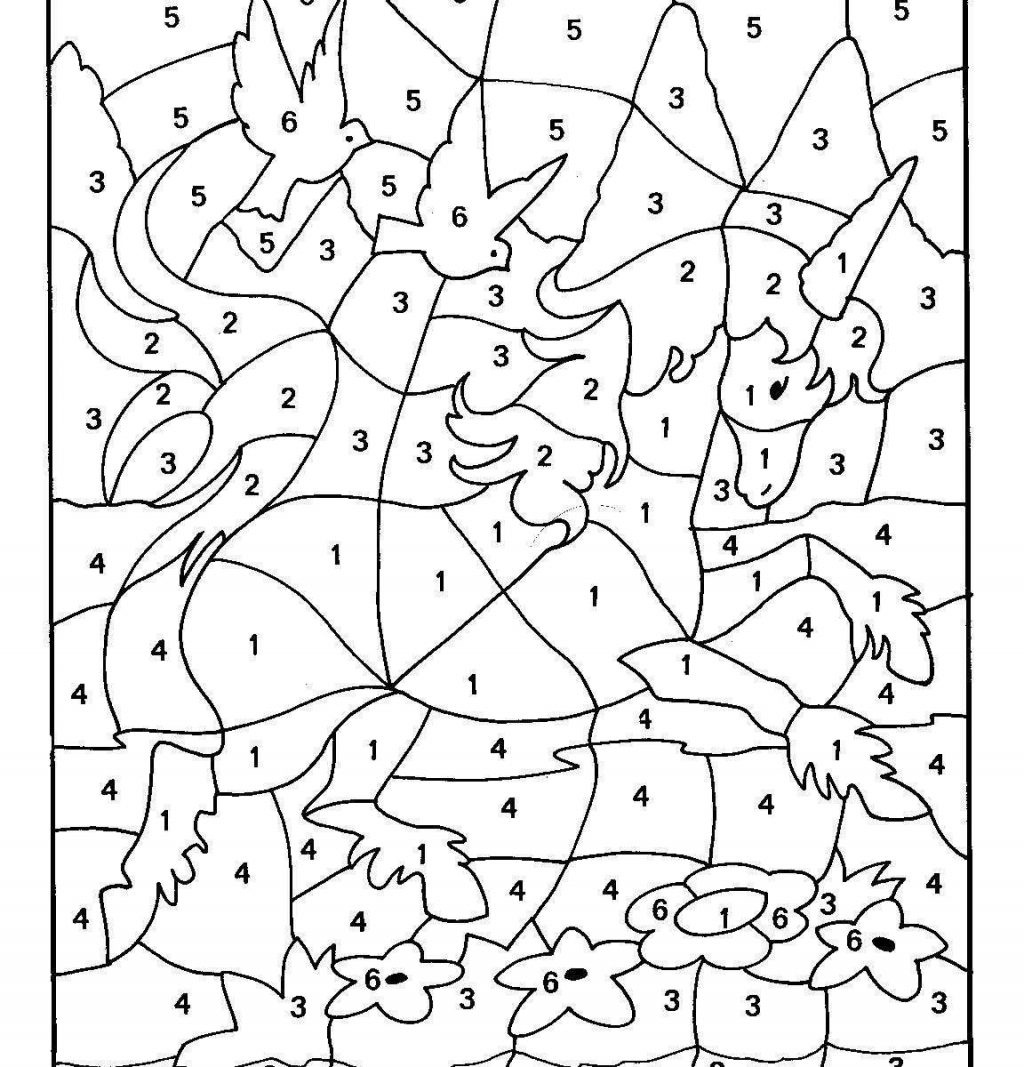 Coloring Page ~ Printable Colornumber For Adults Cartoon - Free Printable Color By Number For Adults