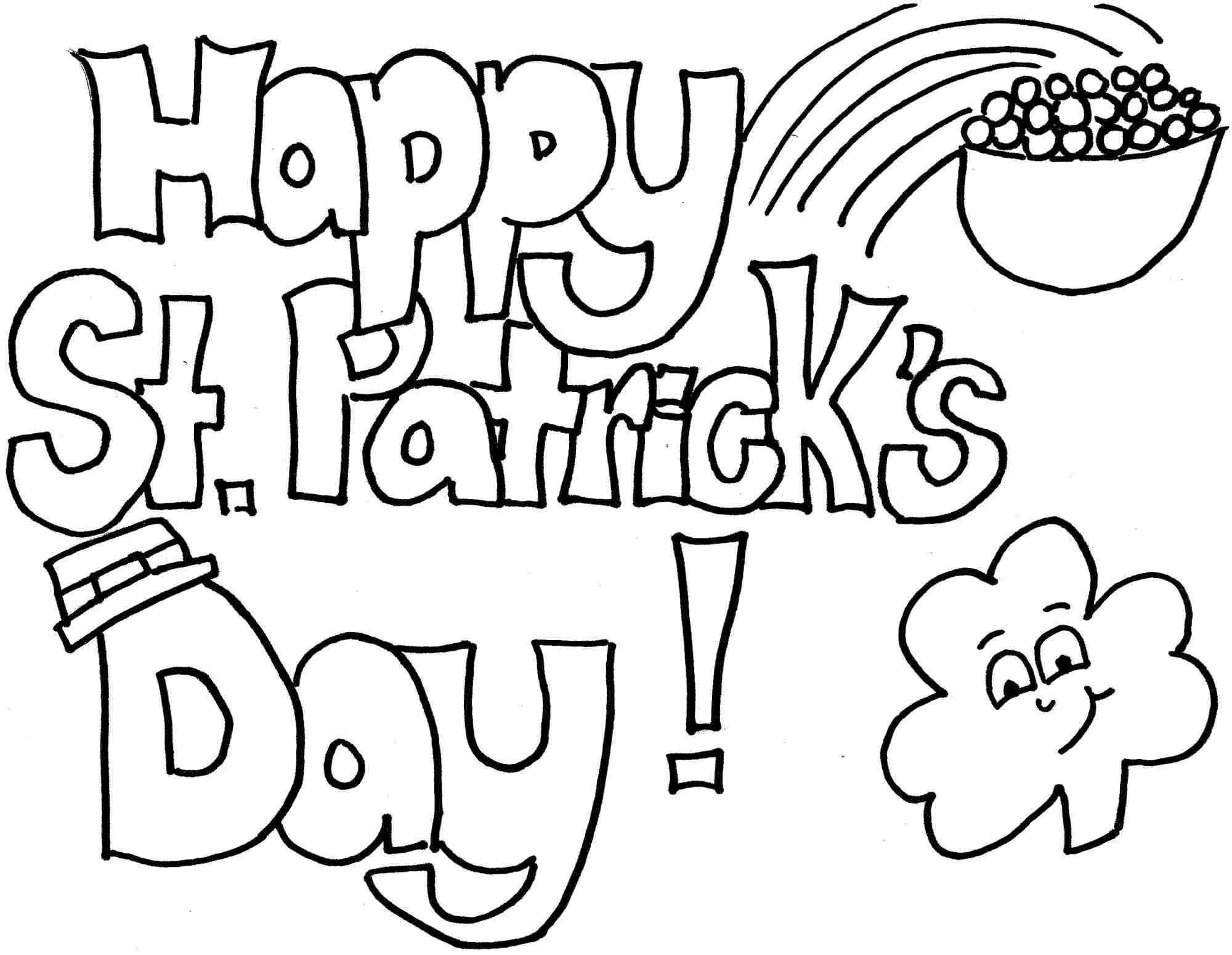 Coloring Pages : Fantastic Free St Patricks Day Coloring Pages - Free Printable St Patrick Day Coloring Pages