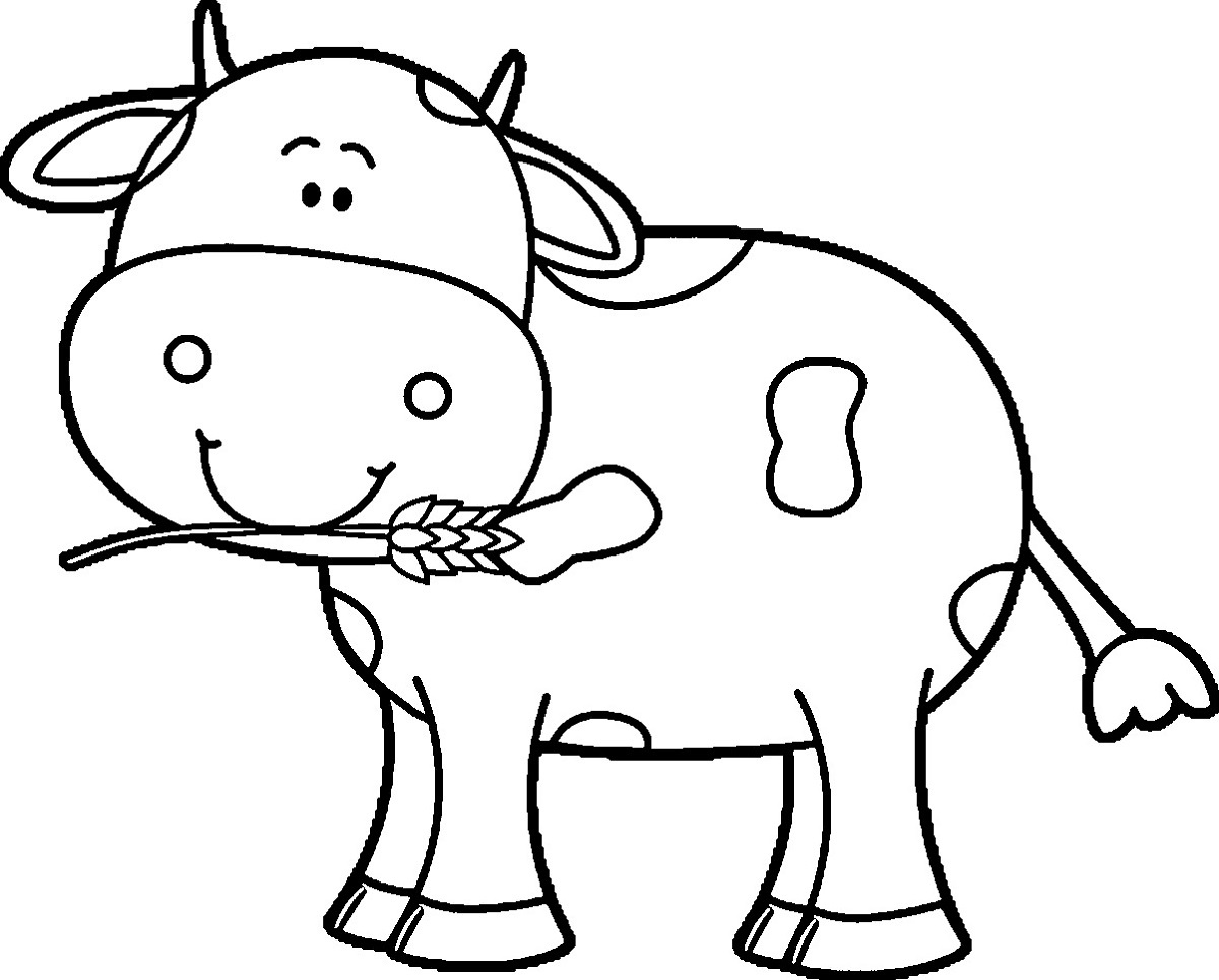 Coloring Pages: Kindergarten Coloring Free Cow Learning Printable - Coloring Pages Of Cows Free Printable