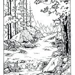 Coloring Pages: River Scene Coloring Page Nature Pages Tree With   Free Printable Waterfall Coloring Pages