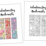 Coloring Valentine's Day Bookmarks Free Printable   Free Printable Bookmarks