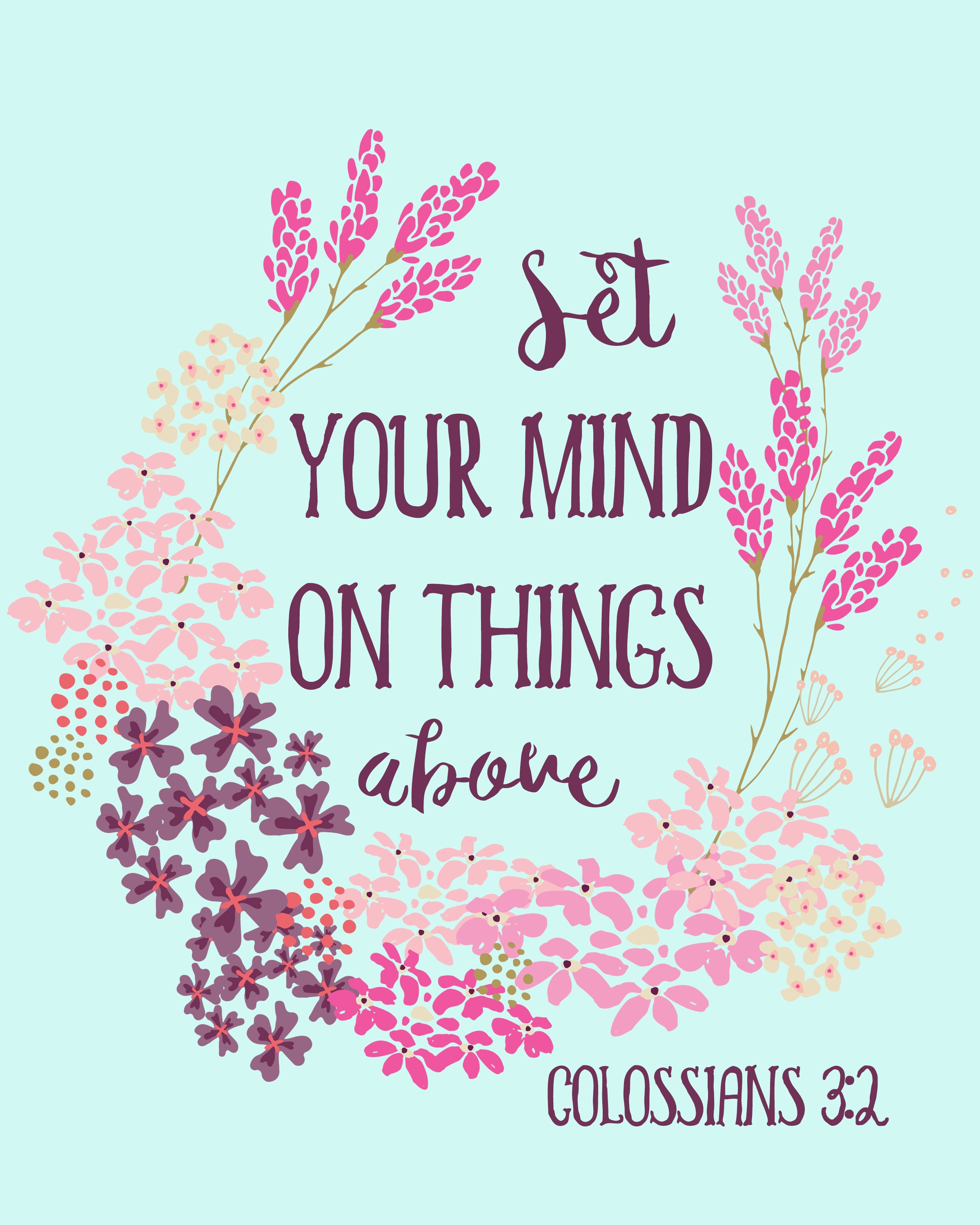 Colossians 3:2 - Bible Verse Free Printable -Rays Of Bliss - Free Printable Bible Verses