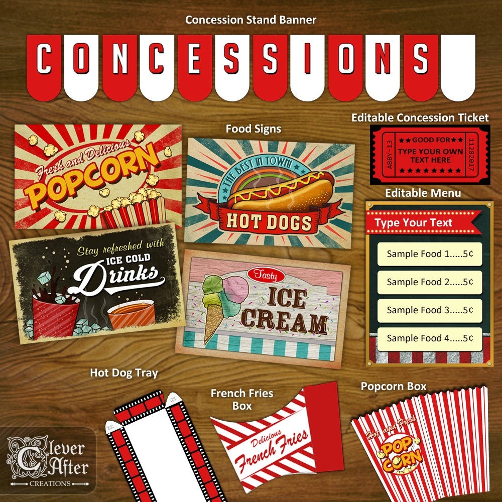 Concession Stand Sign Ideas