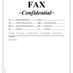 Confidential Fax Cover Sheet Microsoft Word   Free Printable Fax Cover Sheet