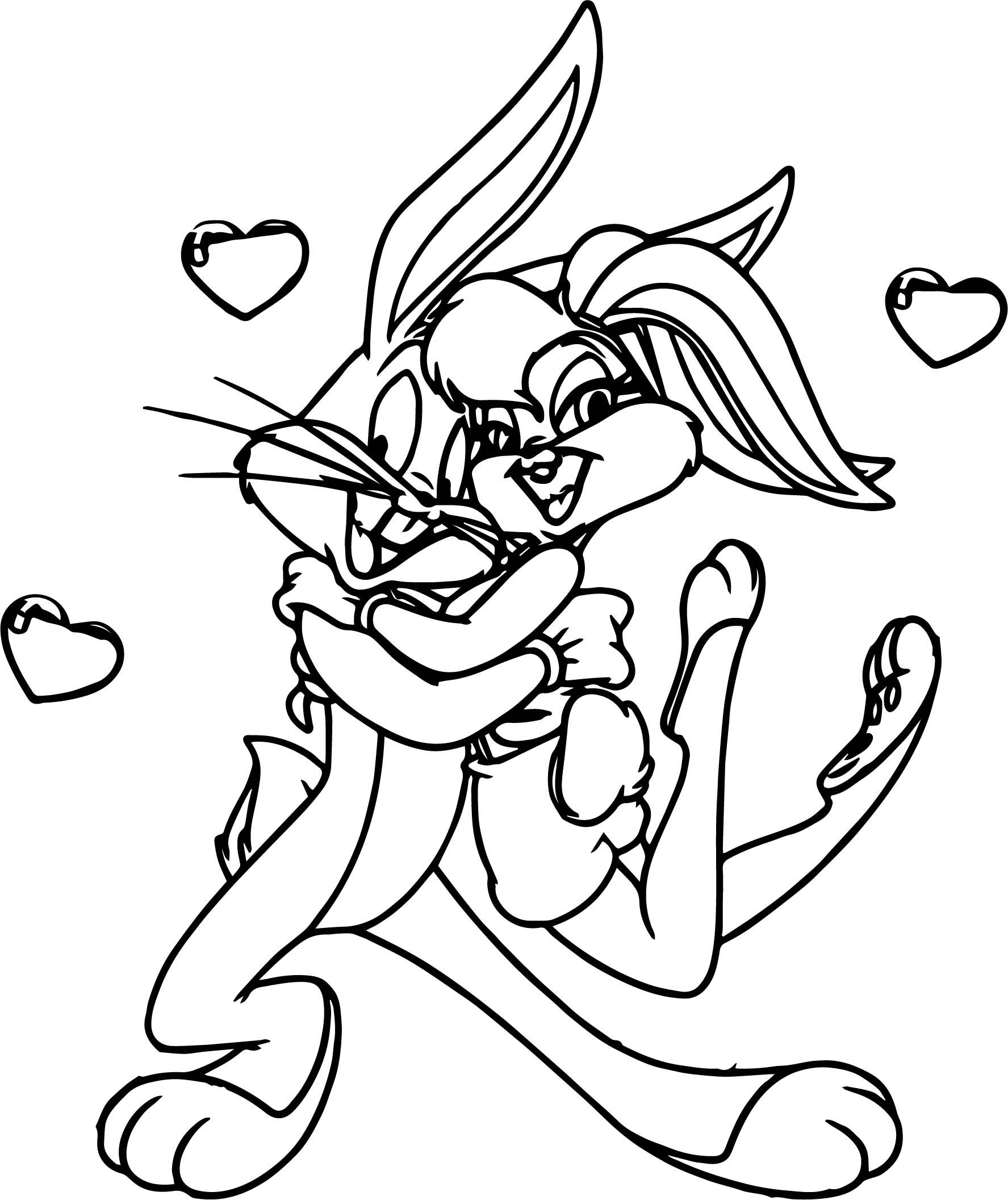 Cool Baby Bugs Bunny And Lola Love Coloring Page | Wecoloringpage In - Free Printable Bugs Bunny Coloring Pages