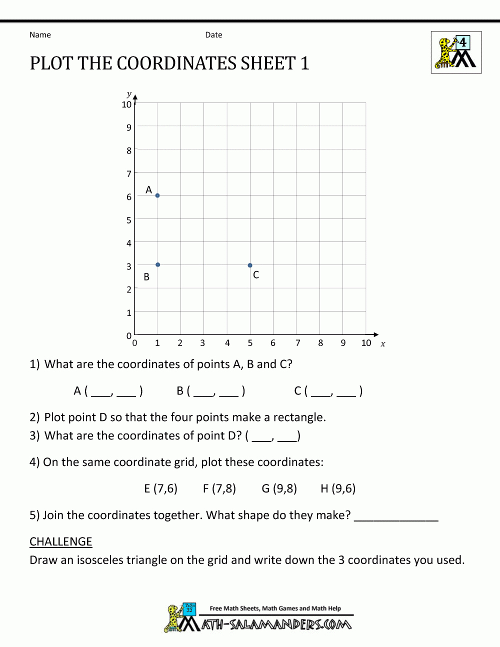 Coordinate Worksheets - Free Printable Christmas Coordinate Graphing Worksheets