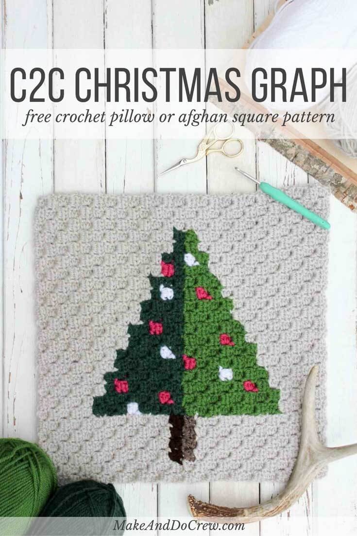 Corner To Corner Crochet Christmas Tree - Free Pattern - Free Printable Christmas Crochet Patterns