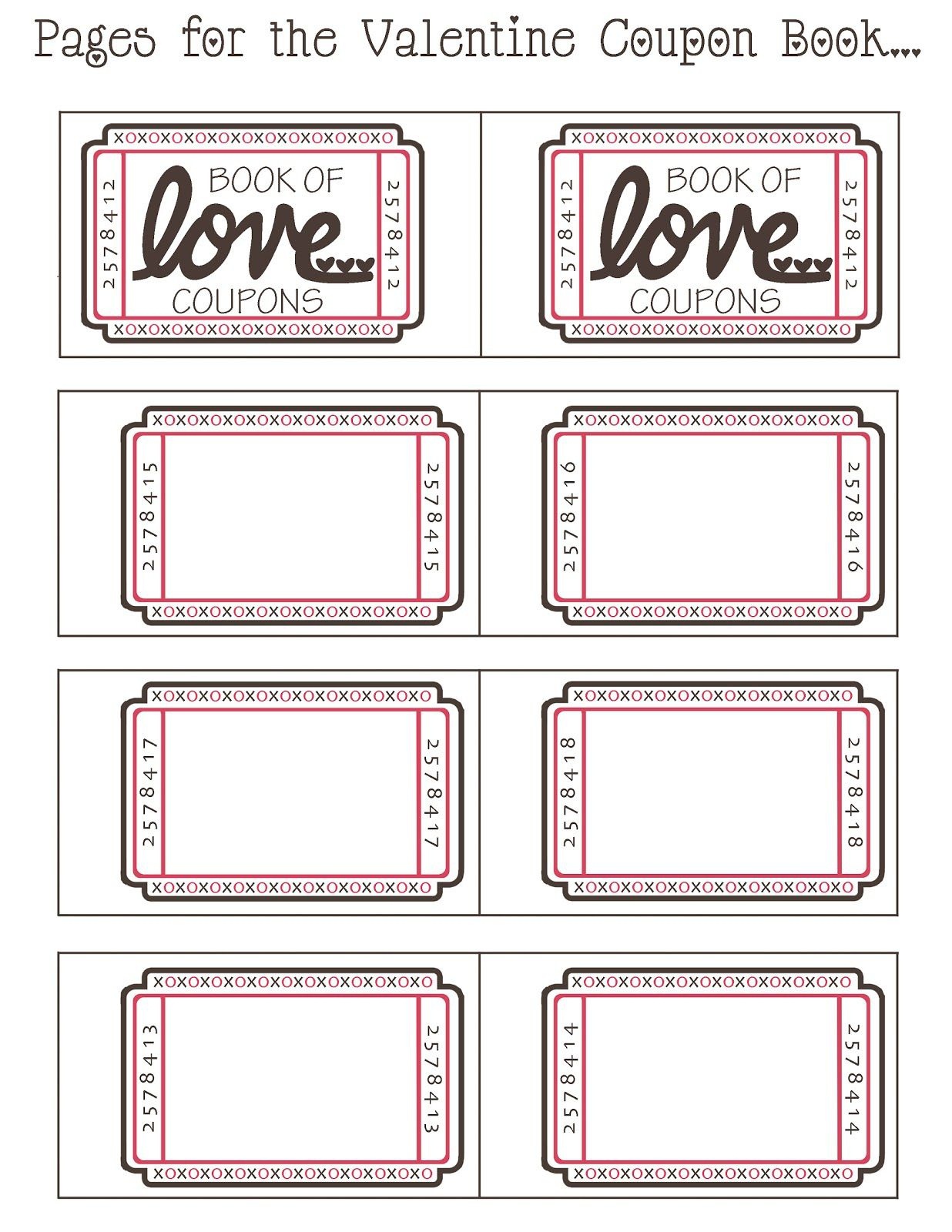 Coupon Book Ideas For Husband. Blank Love Coupon Templates Printable - Free Printable Coupon Templates