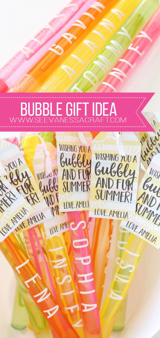 Craft: End Of School Year Bubble Gift Idea - See Vanessa Craft - Free Printable Gift Tags For Bubbles