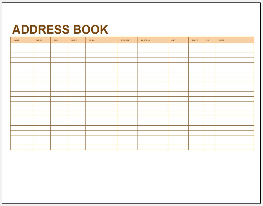 Create Your Own Do It Yourself (Diy) Address Book Template Design #87 - Free Printable Address Book