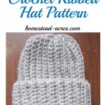Crochet Ribbed Hat Pattern   Homestead Acres   Free Printable Pilgrim Hat Pattern