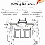 Crossing The Jordan Bible Worksheet & Coloring Page | Sunday School   Free Printable Children's Bible Lessons Worksheets
