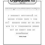 Cryptogram Puzzles To Print | Shirley Temple Cryptoquote   Printable   Free Printable Cryptograms Pdf