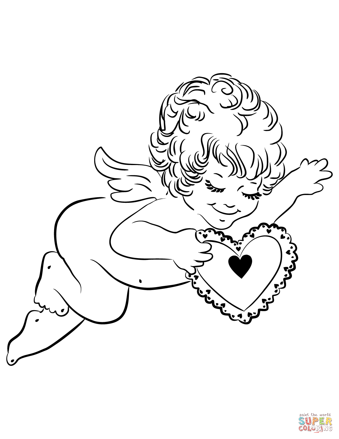 Cupid Coloring Pages | Free Printable Pictures - Free Printable Pictures Of Cupid