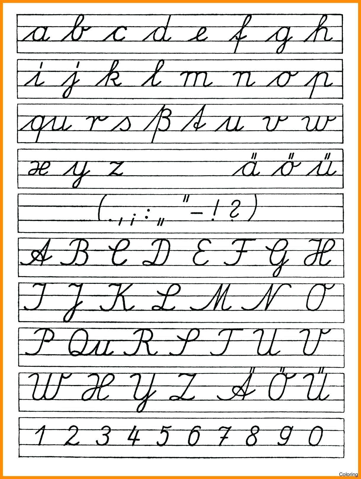 Cursive Letter Worksheet Printables Cursive Alphabet Handwriting - Free Printable Cursive Alphabet