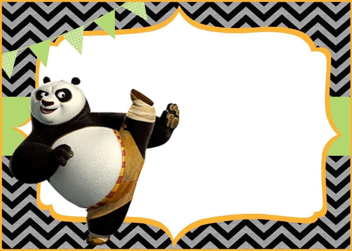 Cute Kung Fu Panda Free Printable Template | Coolest Invitation - Panda Bear Invitations Free Printable