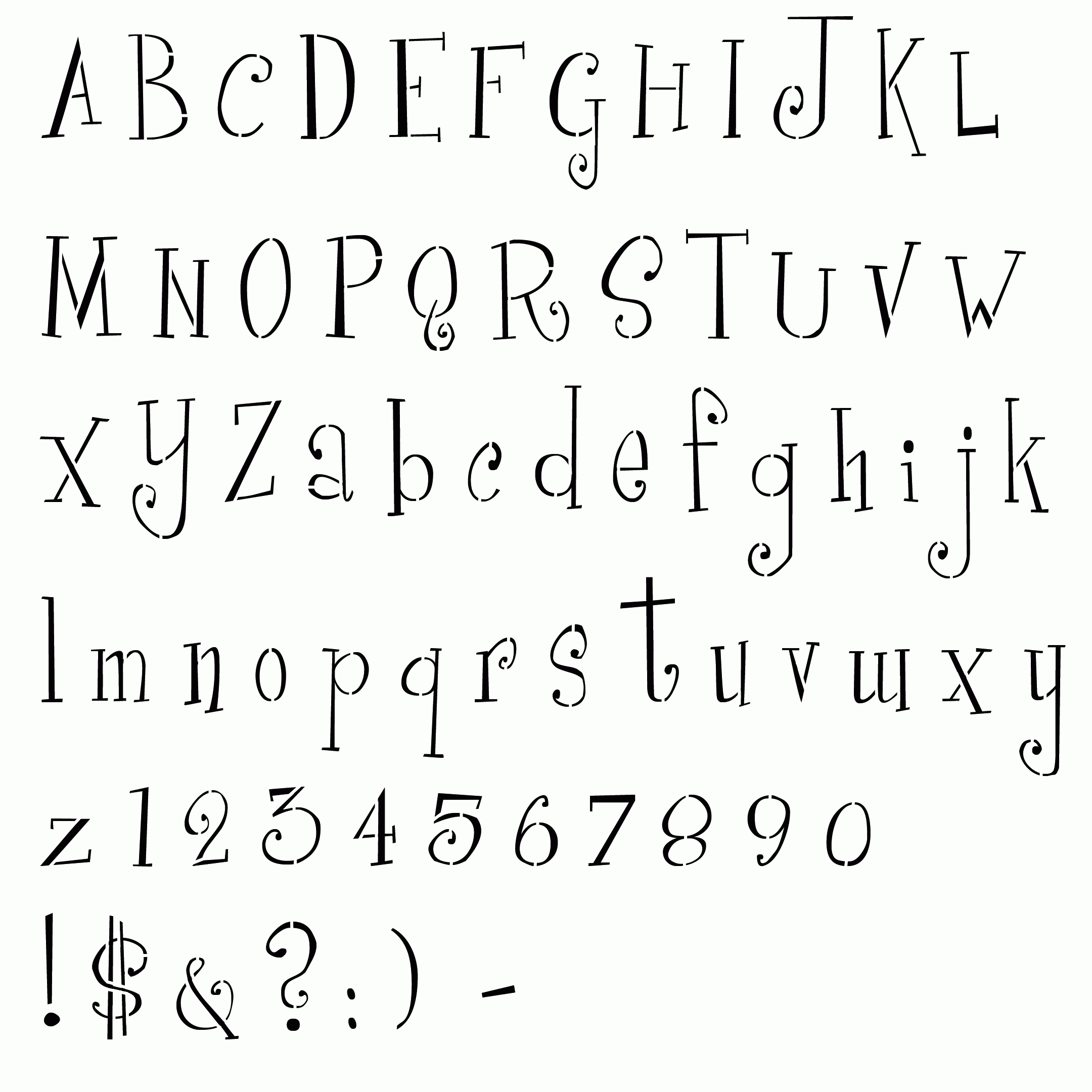 Free Stencil Letters Printable