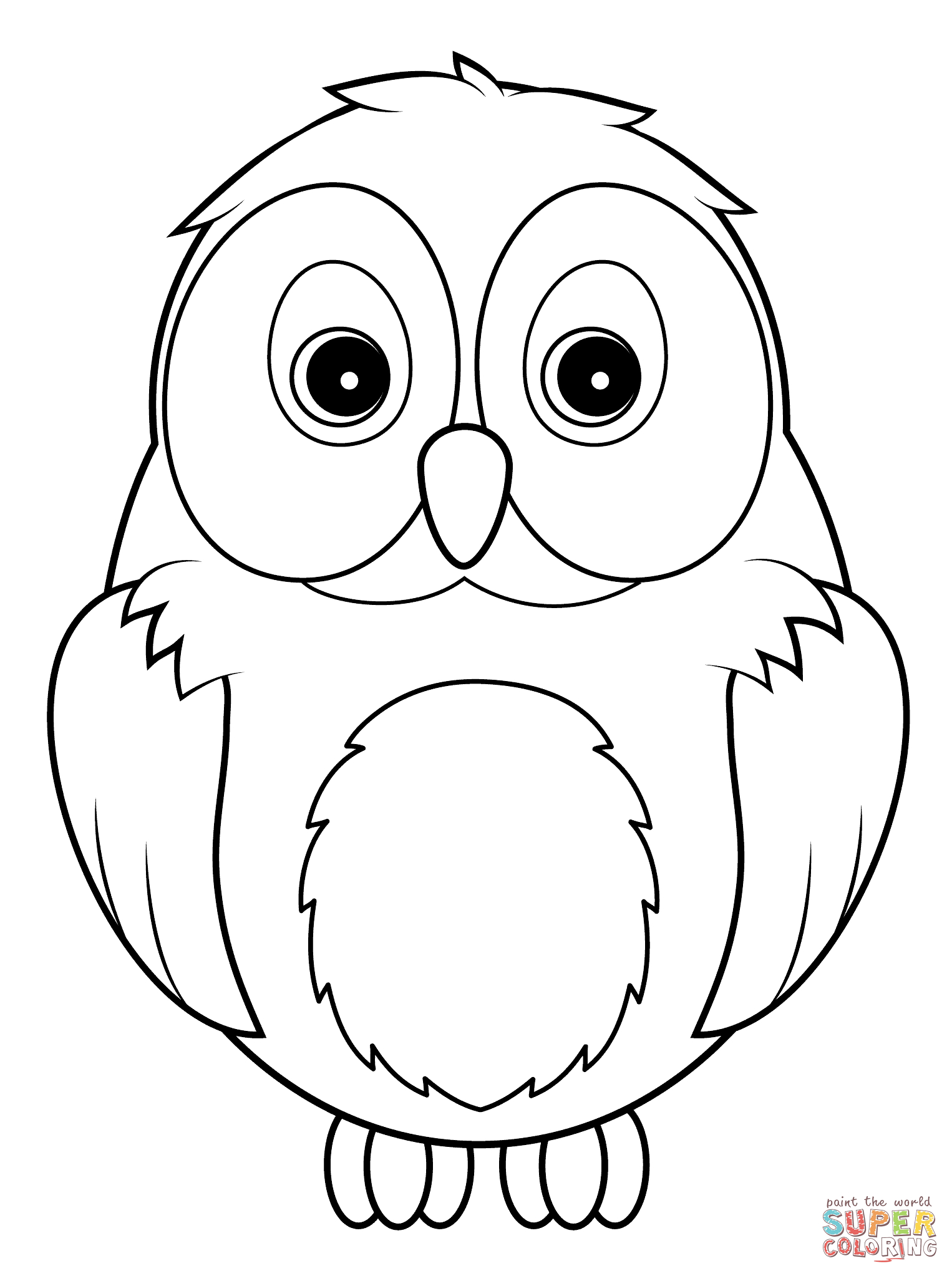 Cute Owl Coloring Page | Free Printable Coloring Pages - Free Printable Owl Coloring Sheets
