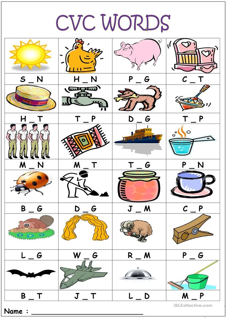 Simple Cvc Words