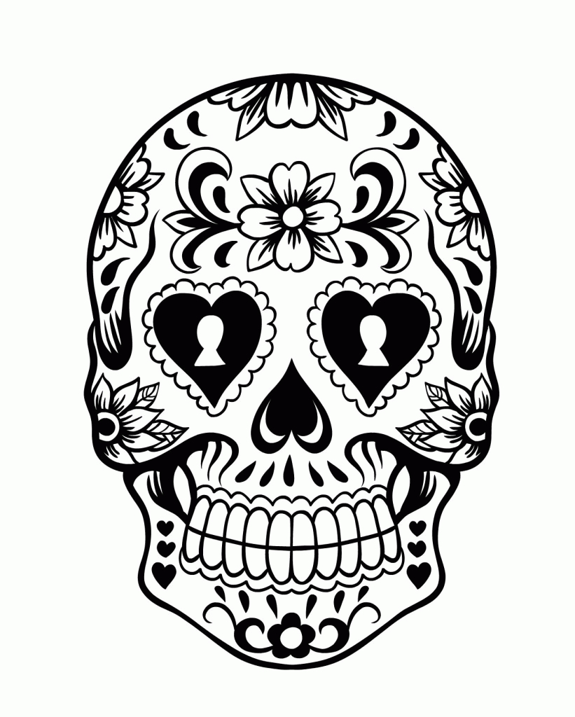 Day Of The Dead Skull Printable - Design Templates - Free Printable Sugar Skull Day Of The Dead Mask