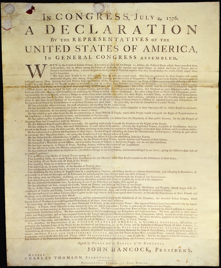 Declaration Of Independence Free Printable Free Printable Templates
